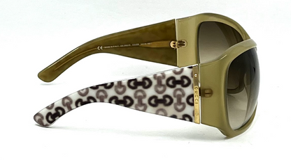 Gucci GG 2902/S Vintage Sunglasses-Olive Green Shield 65mm-Unworn-Italy