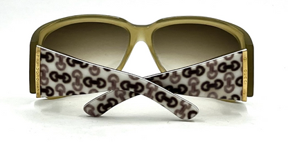 Gucci GG 2902/S Vintage Sunglasses-Olive Green Shield 65mm-Unworn-Italy