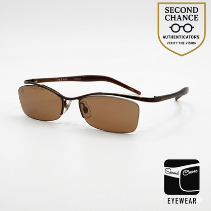 HIÉRO Titanium 232-Vintage Y2K Rectangular Sunglasses Japan-Deadstock/Unworn