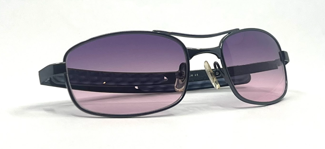 HIÉRO 229 Vintage Titanium Sunglasses Purple Gradient Made Japan-NOS