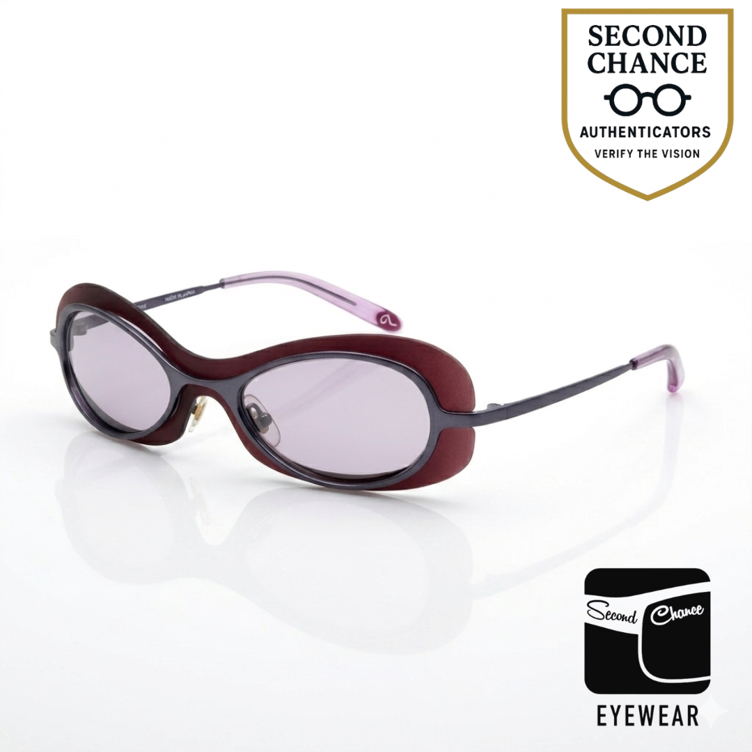 HIÉRO PV259 Pure Titanium VINTAGE Sunglasses-New Custom Purple Lenses-Japan