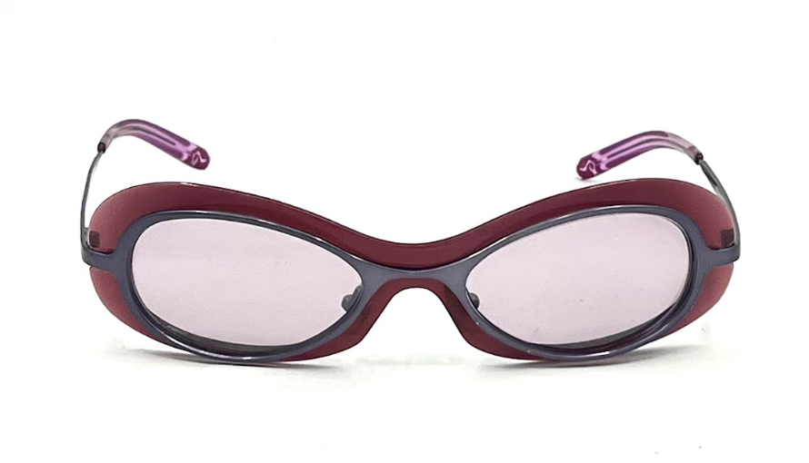 HIÉRO PV259 Pure Titanium VINTAGE Sunglasses-New Custom Purple Lenses-Japan