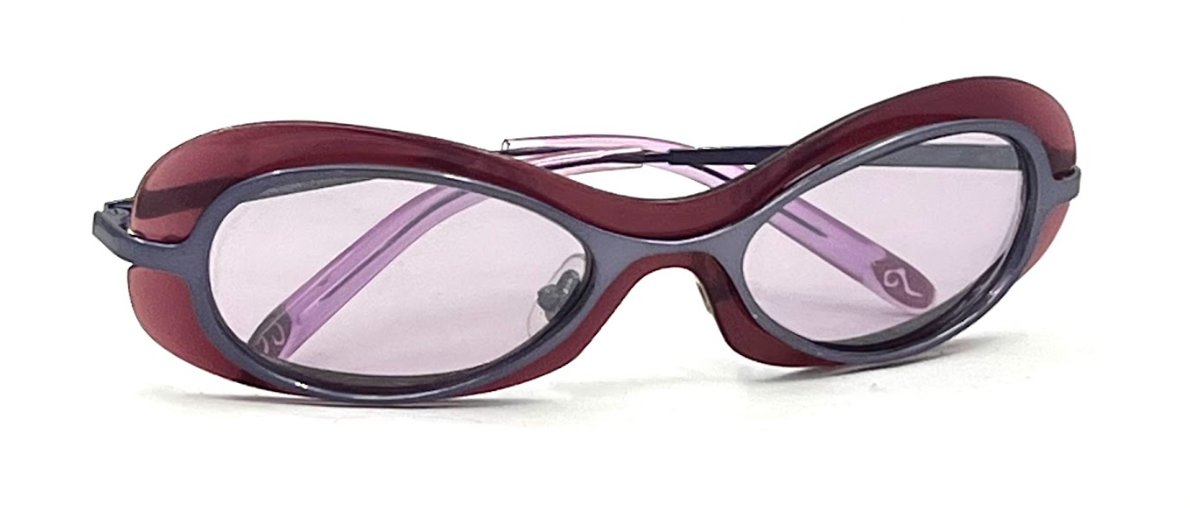 HIÉRO PV259 Pure Titanium VINTAGE Sunglasses-New Custom Purple Lenses-Japan