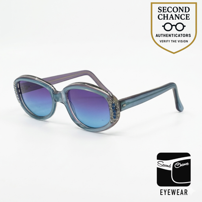 Hodes Rhinestone-70s Vintage Sunglasses-New Gradient Custom Lenses-U.S.A.