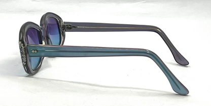 Hodes Rhinestone-70s Vintage Sunglasses-New Gradient Custom Lenses-U.S.A.