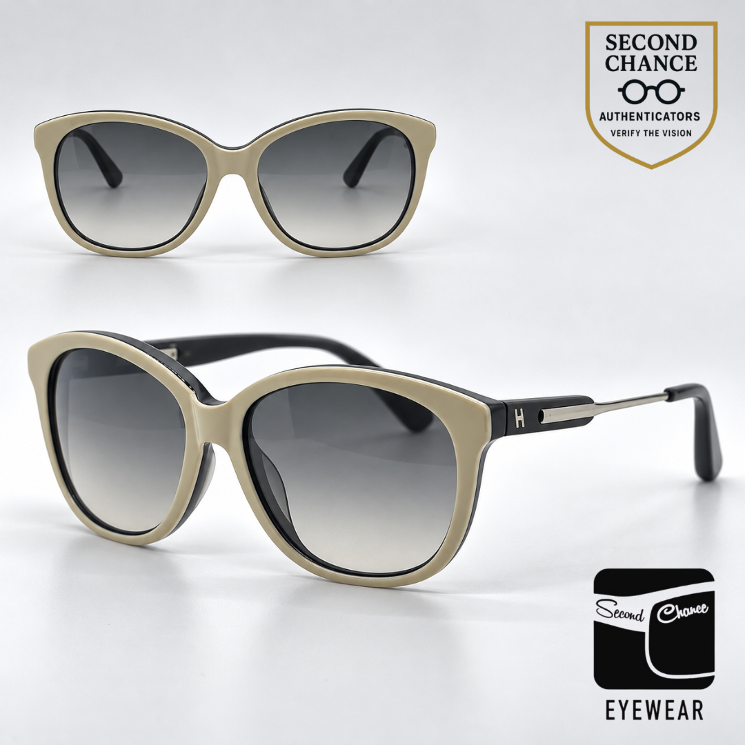 Hogan HO83 25B Oversized Butterfly Cream Sunglasses Gradient Havananworn Lenses-U