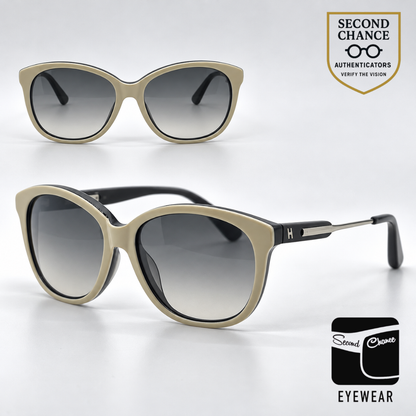 Hogan HO83 25B Oversized Butterfly Cream Sunglasses Gradient Havananworn Lenses-U