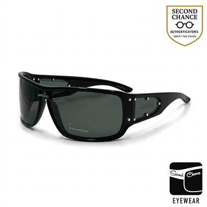Valentino I115/S D28 Black Polarized VINTAGE Sunglasses-UNWORN Italy