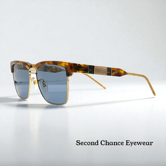 Gucci GG0603S-005 Deadstock Havana/Gold Square Sunglasses — Full Kit, Collector’s Piece