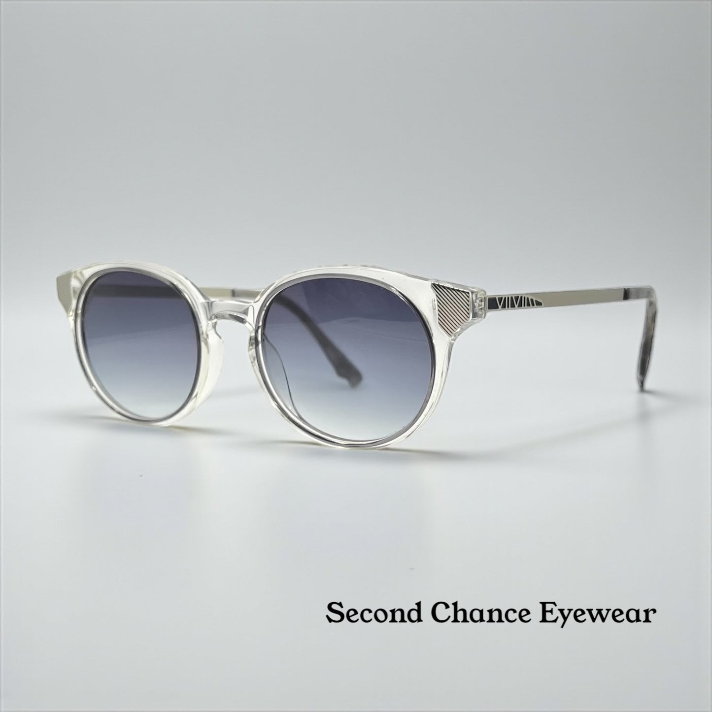 Early Coco and Breezy 10001 Clear & Metal Round Gradient Sunglasses-NOS/UNWORN