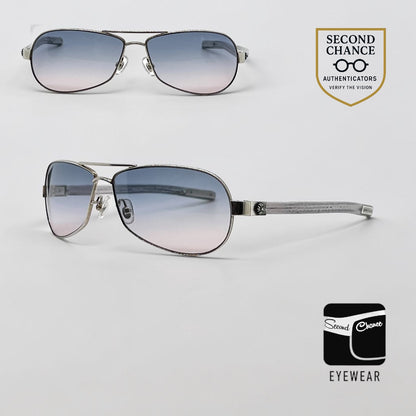 Chrome Hearts LITTLE RED RIOT-White Leather-NEW Zeiss Custom Gradient Lenses-Full Kit