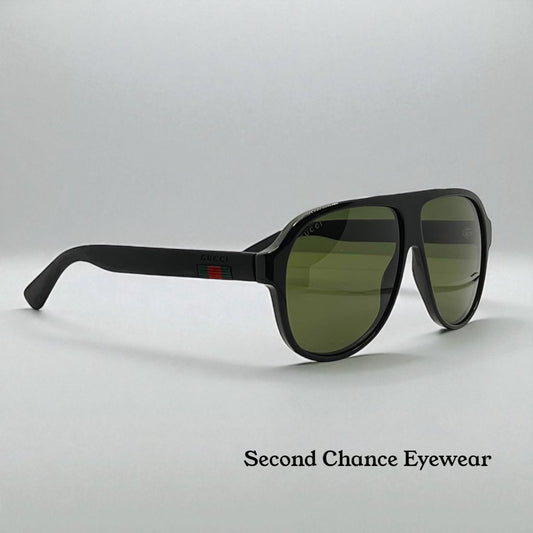GUCCI Web Ribbon Oversized Aviator Sunglasses – Deadstock – Full Kit – Made in Italy