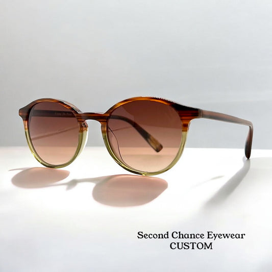 Kung Fu Eyes by Eve D – Model SCOTT 1060 – Handmade in Germany w/New, Custom Brown Gradient Lenses