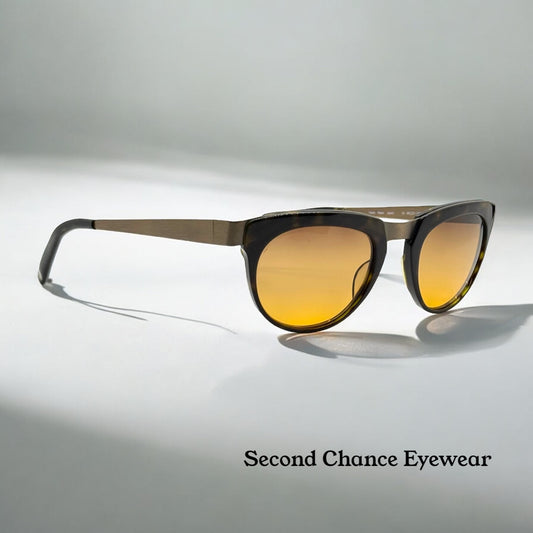 Morgenthal Frederics MAYA Sunglasses – Handmade in Japan – Titanium & Acetate – Berko’s Designs Custom Gradient Lenses – New Full Kit