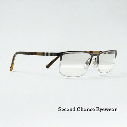 Burberry B1282 1008 Semi-Rimless Tortoise Glasses 55mm – Made in Italy