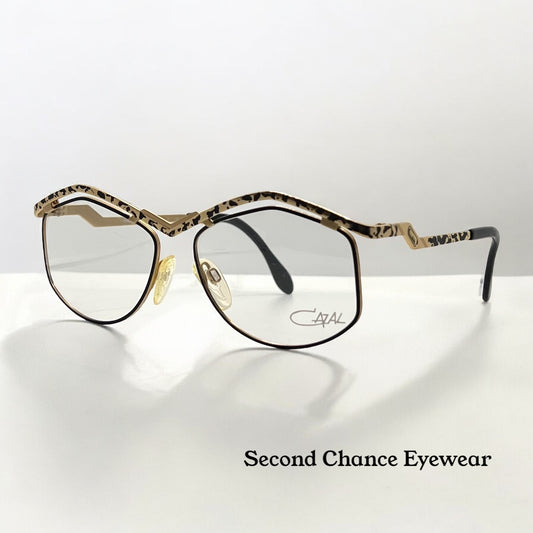 Cazal MOD 249 COL 413 VINTAGE Titanium Eyeglasses-Gold Leopard 57mm-UNWORN-Germany