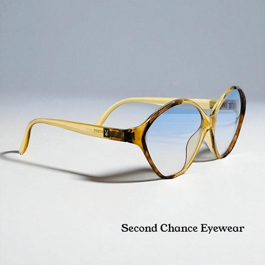 Playboy 4548 80 Vintage Sunglasses w/New Sky Blue Gradient Custom Day/Night Tinted Lenses-56mm