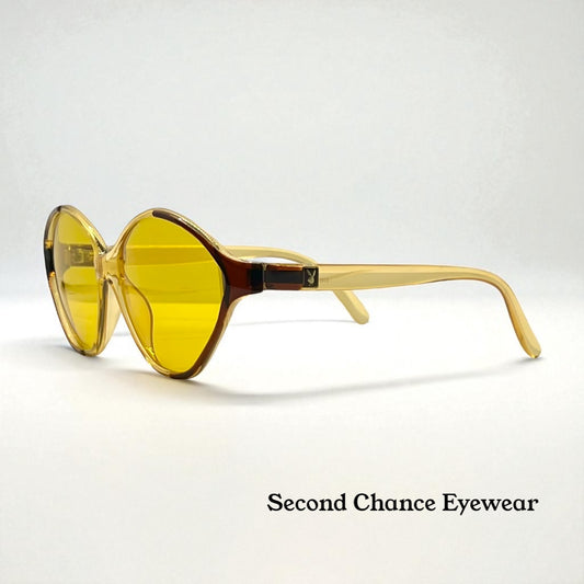 Playboy 4548 10 Vintage Sunglasses w/New Yellow Day/Night Custom Tinted Lenses-Unworn-54mm