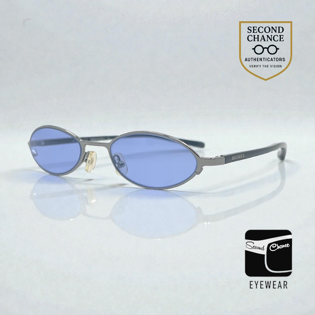 Gucci GG1668 836 Y2K Vintage Oval Sunglasses w/New Custom Light Blue Lenses
