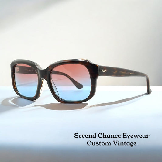 EM HUTCH Sterling-Opt F.23 – 51-20 – Made in Japan – Custom Gradient Rose to Light Blue Lenses