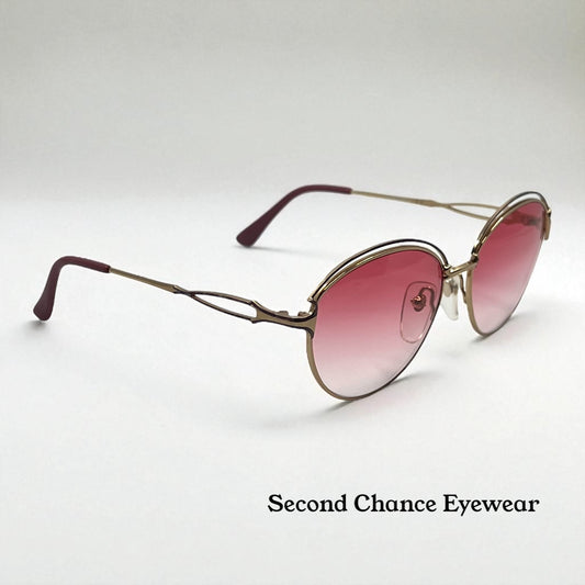 Sophia Loren BEAURIVAGE 21 Zyloware Vintage Sunglasses w/New Pink Gradient Custom Lenses-NOS/UNWORN