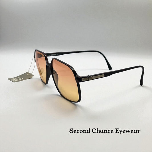 Dunhill 6106 Carbon Fibre Vintage Sunglasses Vintage w/New, Custom Lens + Original Cylindrical Case
