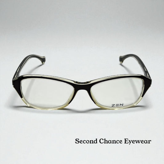 Zen Barcelona Z357b C.1 Eyeglass Frames 55-16 Black/Clear – New, Full Kit