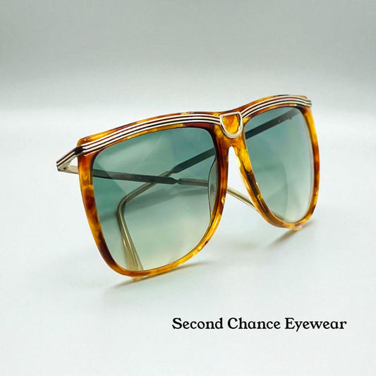 Gucci GG 2307/S Vintage Sunglasses w/New Gradient Aquamarine Tinted Custom Lenses