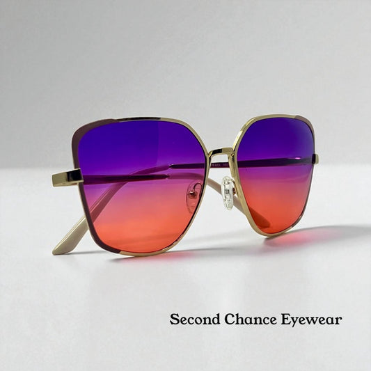 Prada SPR 60X Sunglasses  w/New Gradient Tinted Custom Lenses-Italy-59mm