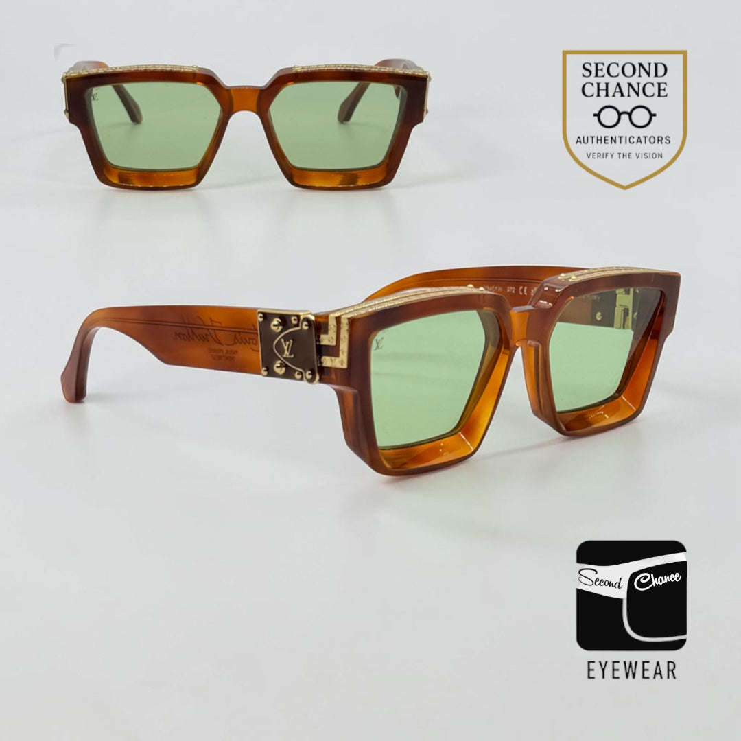 Louis Vuitton 1.1 Millionaires Z3401W Crystal Brown Green Lens Sunglasses