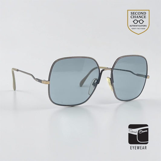 Neostyle-Vintage Oversized Square Sunglasses-New Solis Blue Custom Lenses-Germany