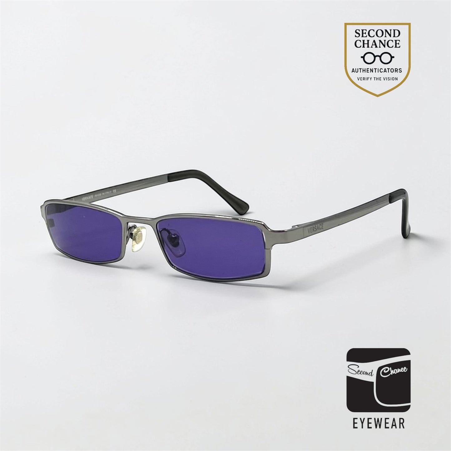Versace MOD 1041 Vintage Y2K Sunglasses-New Purple Tinted Custom Lenses