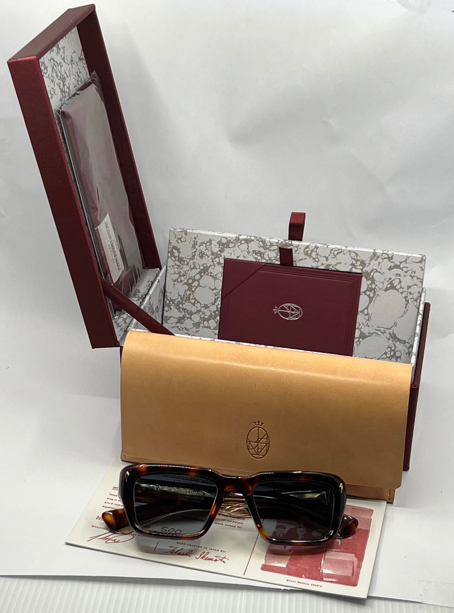 Jacques Marie Mage WALKER in HAVANA 6-Unworn-Full Kit-New Custom Lenses-Japan