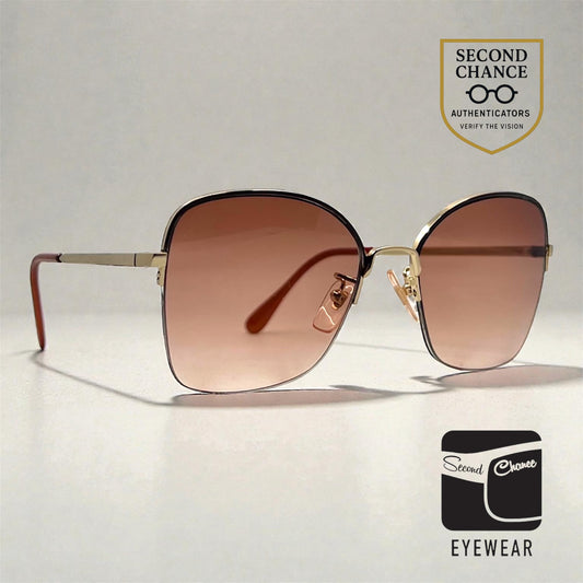 Cottet 941-Vintage Half-Rim Sunglasses-New Gradient Tinted Custom Lenses-Unworn