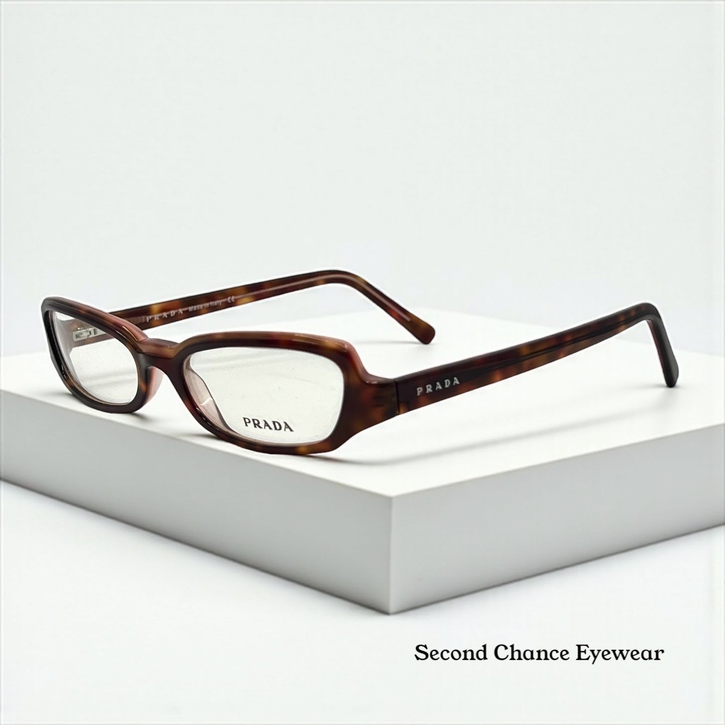 Prada VPR 11T Vintage Eyeglasses-Tortoiseshell Deadstock/Unworn-Italy 51mm