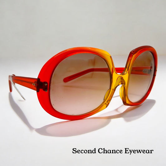 Vintage Emilio Pucci Sunglasses - Unworn New Old Stock (NOS) - Bold Red & Amber Frames