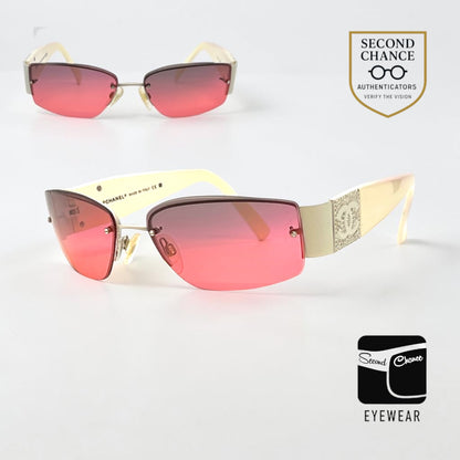 Chanel 4117-B Y2K Deadstock/Unworn Crystal CC Sunglasses-New Custom Gradient Lenses