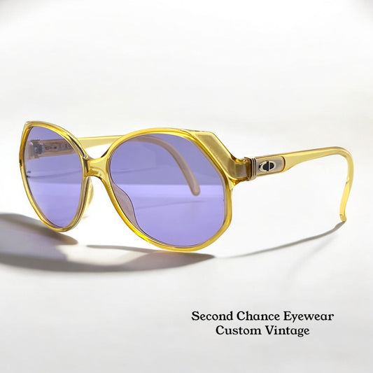 CHRISTIAN DIOR 2255 20 – Vintage Sunglasses w/New,  Custom Lavender Lenses-Germany