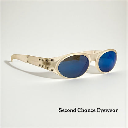 Fila Sf 8504 Col. 881-Frosted Oval Sunglasses-Vintage|Deadstock-France