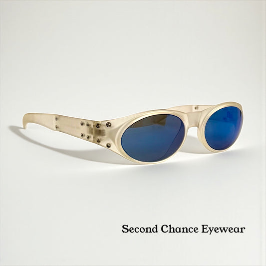 Fila Sf 8504 Col. 881-Frosted Oval Sunglasses-Vintage|Deadstock-France