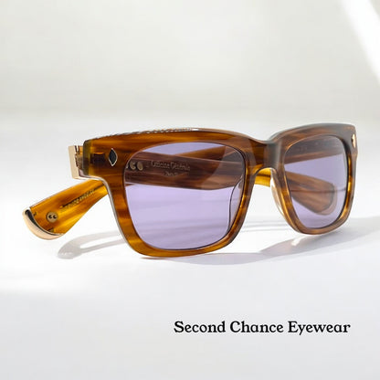 GARRETT LEIGHT x Officine Générale 118 DB-Limited Collab w/New, Custom Solid Violet Lenses-Unworn