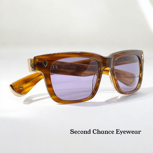 GARRETT LEIGHT x Officine Générale 118 DB-Limited Collab w/New, Custom Solid Violet Lenses-Unworn