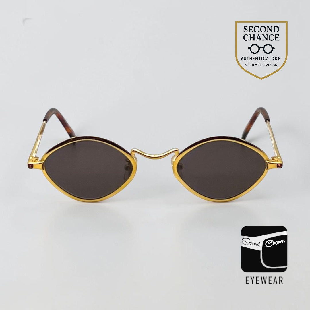 Kenzo KE 2872 Vintage Oval Gold Sunglasses-Unworn/NOS-Made in Japan