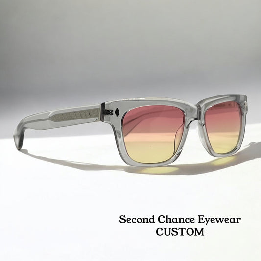 Garrett Leight x Officine Générale OGX Crystal w/New, Custom Gradient Lenses