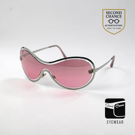 Chanel 4030 Y2K VINTAGE Shield Sunglasses Pink Lens Collector-Rare