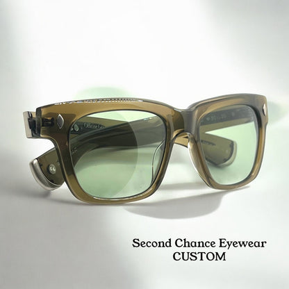 Garrett Leight x Officine Générale OLIO 50mm Sunglasses w/New Mint Custom Lenses-Unworn/Full Kit