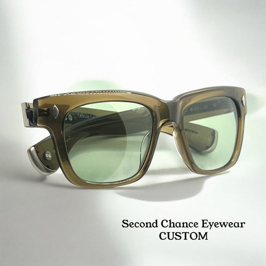 Garrett Leight x Officine Générale OLIO 50mm Sunglasses w/New Mint Custom Lenses-Unworn/Full Kit