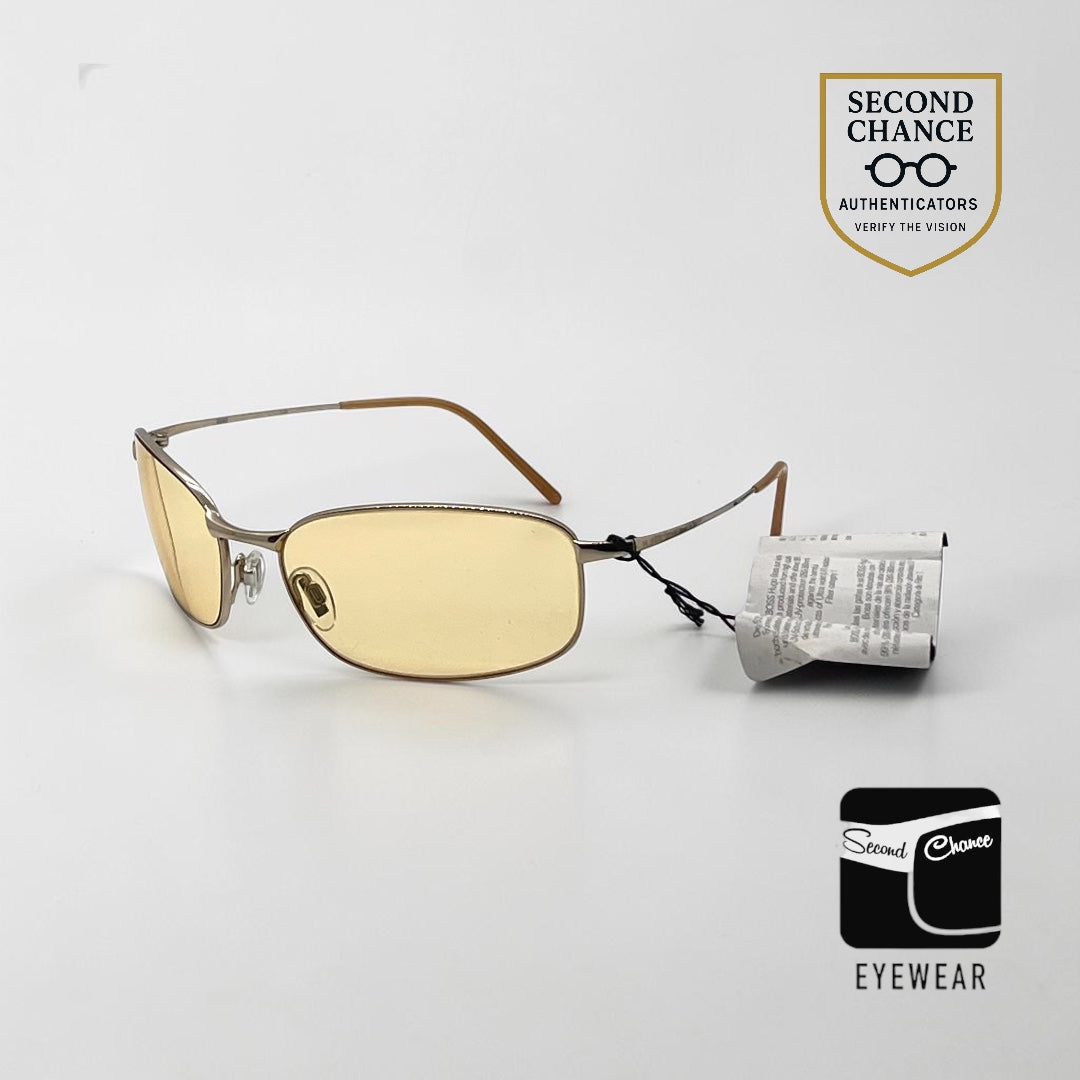 Hugo Boss Hb5774 Titanium Aviator Sunglasses Amber Lens Deadstock Japan