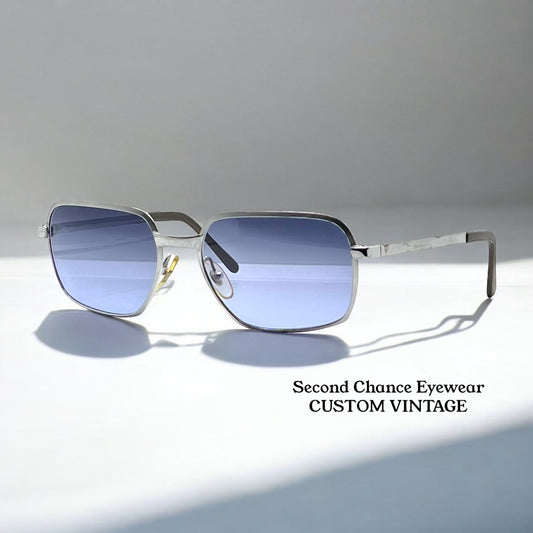 FAIRFIELD F088 Vintage Sunglasses w/New, Custom Gradient Twilight Blue Lenses-Deadstock-France