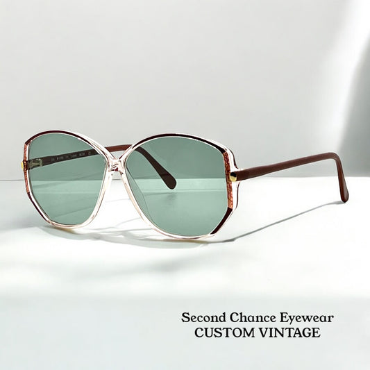 Silhouette SPX M1793 Vintage Sunglasses w/New, Custom Aquamarine Lenses-Deadstock-Austria